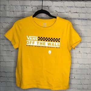 NWOT. Vans Flying V tee, yellow, juniors